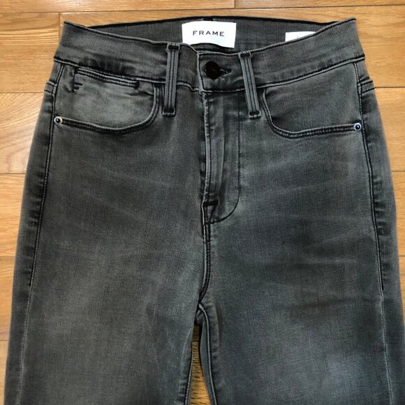 Frame Le High Skinny Black Jeans Size 24 - Picture 3 of 7